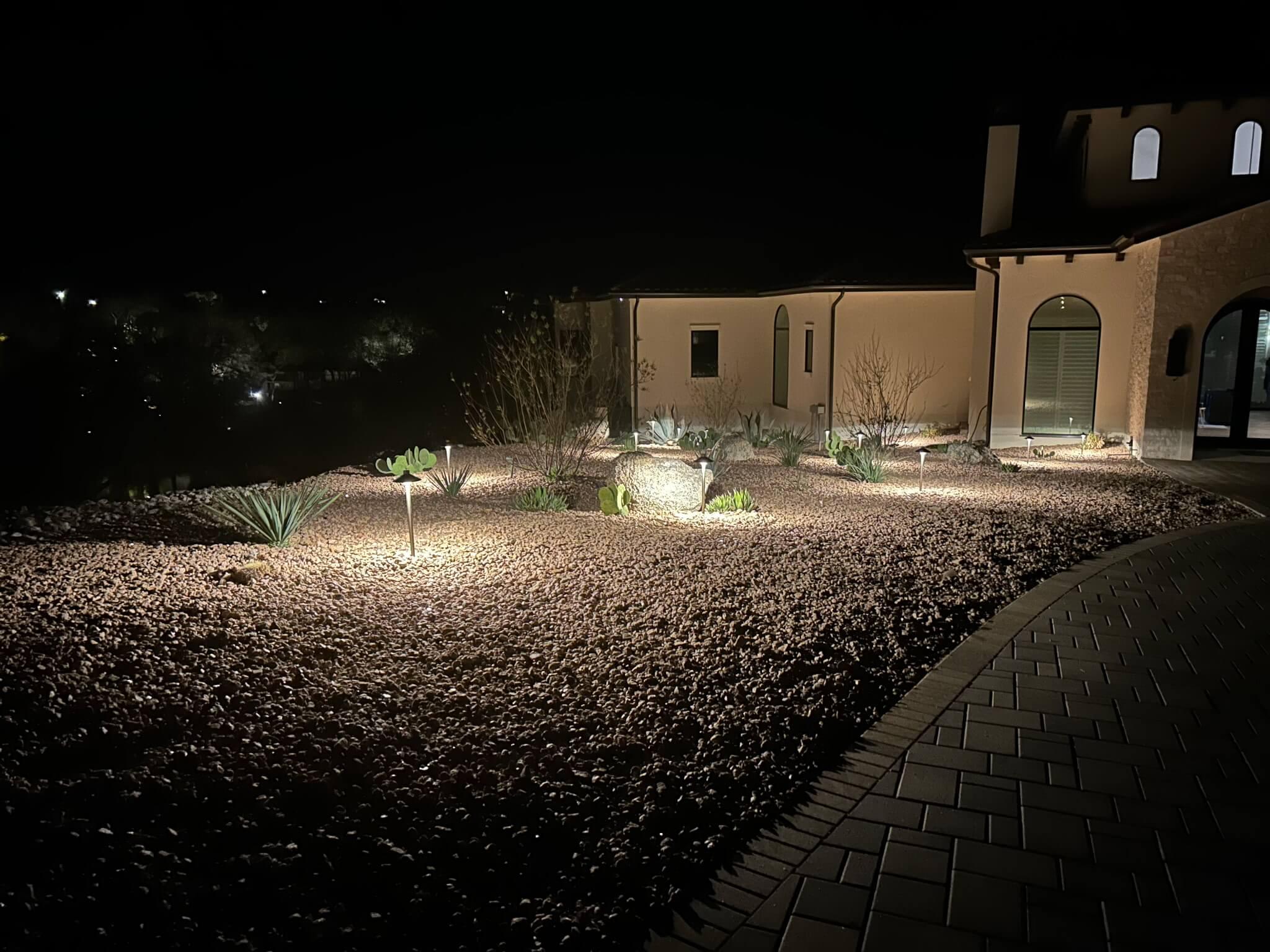 Landscape lighting installation